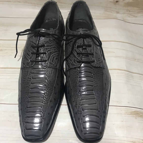 stacy adams gray dress shoes